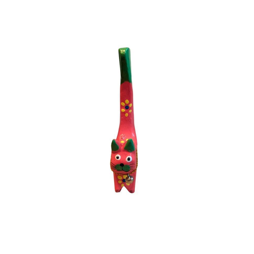 Colorful Handmade Wooden Cat Ring Holder